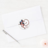 Sneaky Devil Ronde Sticker (Envelop)