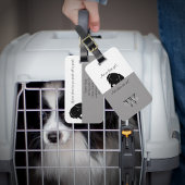 Sneaky Dog Waar zijn we Grey Pet Carrier Label Bagagelabel