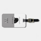 Sneaky Dog Waar zijn we Grey Pet Carrier Label Bagagelabel (Voorkant horizontaal)