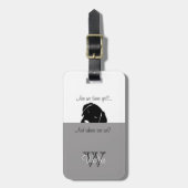 Sneaky Dog Waar zijn we Grey Pet Carrier Label Bagagelabel (Voorkant verticaal)