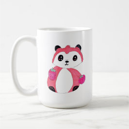 Sneaky Fox Berry Panda Cartoon Tekening voor Kinde Koffiemok
