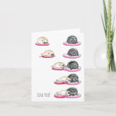 Sneaky Kiss mopshond liefdeskaart Kaart (Voorkant)