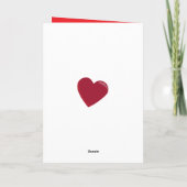 Sneaky Kitten Witte en Rode Valentijn Hart Feestdagen Kaart (Achterkant)