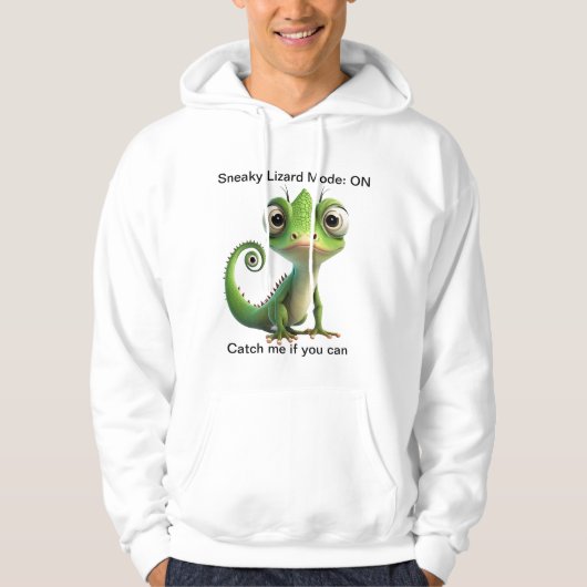 Sneaky Lizard Mode – Cool Hoodie voor Reptile Love (Voorkant)