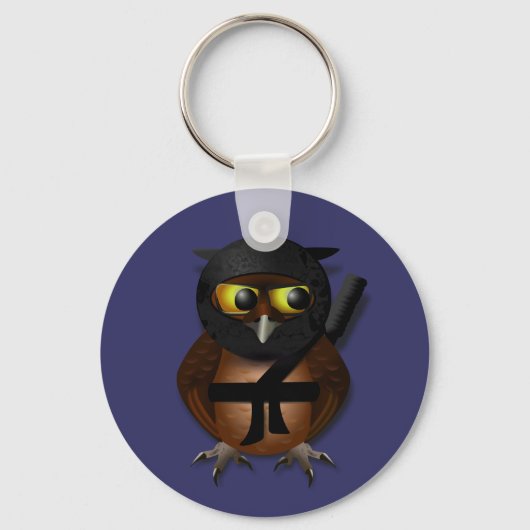 Sneaky Ninja Owl Sleutelhanger (Voorkant)