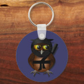 Sneaky Ninja Owl Sleutelhanger (Voorkant)