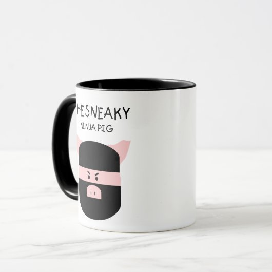 Sneaky Ninja Pig Mok (Voorkant links)