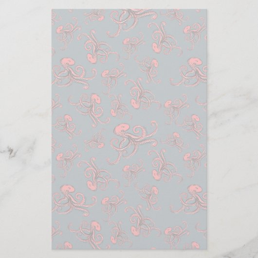 Sneaky Octopus Pattern Briefpapier (Voorkant)
