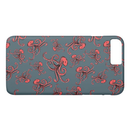 Sneaky Octopus Pattern Case-Mate iPhone Case (Achterkant (Horizontaal))