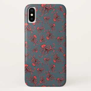 Sneaky Octopus Pattern iPhone X Hoesje