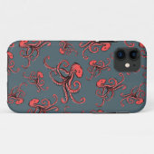Sneaky Octopus Pattern Case-Mate iPhone Case (Achterkant (horizontaal))