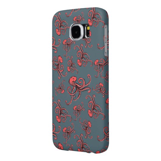 Sneaky Octopus Pattern Case-Mate Samsung Galaxy Hoesje (Achterkant Links)