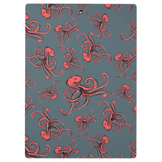 Sneaky Octopus Pattern Klembord (Achterkant)
