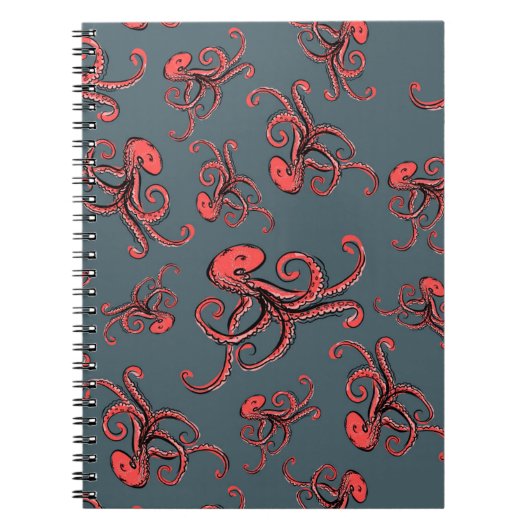 Sneaky Octopus Pattern Notitieboek (Voorkant)