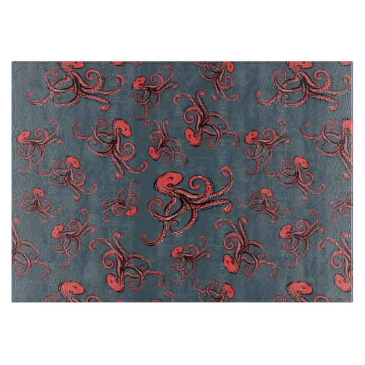 Sneaky Octopus Pattern Snijplank (Voorkant)