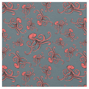 Sneaky Octopus Pattern Stof
