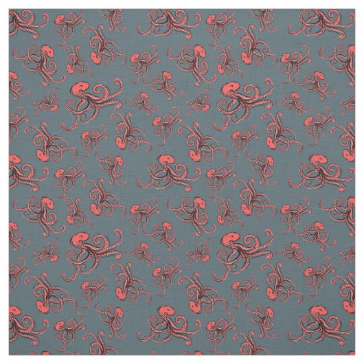 Sneaky Octopus Pattern Stof (Swatch)