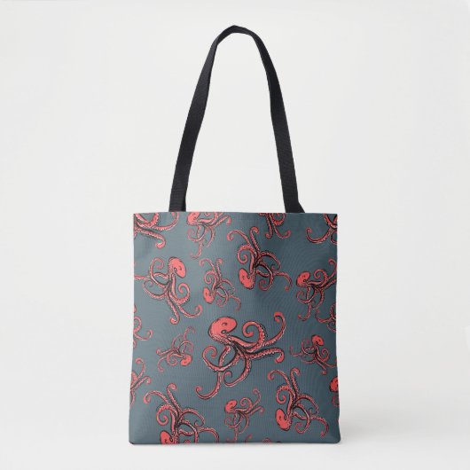 Sneaky Octopus Pattern Tote Bag (Voorkant)