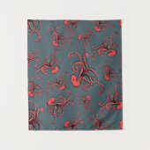 Sneaky Octopus Pattern Wandkleed (Voorkant)