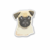Sneaky Pug Sticker (Voorkant)