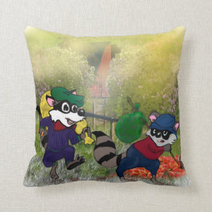 Sneaky Raccoon Brothers! Kussen