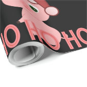 Sneaky Santa Baby Pig in Cute Roze Kerstmis Cadeaupapier (Rol Hoek)