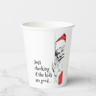 Sneaky Santa checkt Kinderen Papieren Bekers