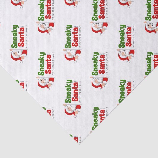 Sneaky Santa Logo 10lb-papier, wit Tissuepapier (Detail)