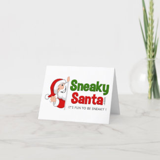 Sneaky Santa vouwkaart met envelop Bedankkaart