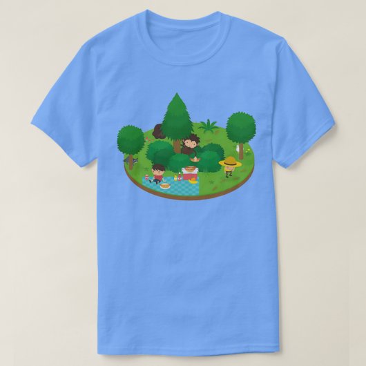 Sneaky Sasquatch Floating Picnic T-shirt (Design voorkant)