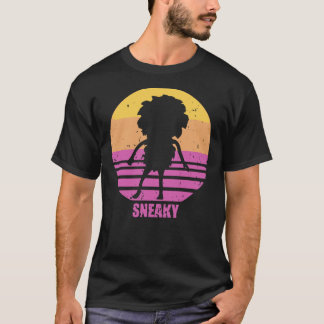 Sneaky Sasquatch Silhouette Distress Sunset Vapo T-shirt
