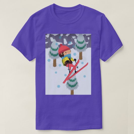 Sneaky Sasquatch Ski Jump 1 T-shirt (Design voorkant)
