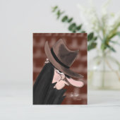 Sneaky villain cartoon character briefkaart (Staand voorkant)