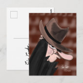 Sneaky villain cartoon character briefkaart (Voorkant / Achterkant)