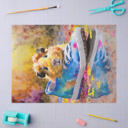 Sneaky Vriend, Kleurrijk Cavia Tissuepapier (Craft)