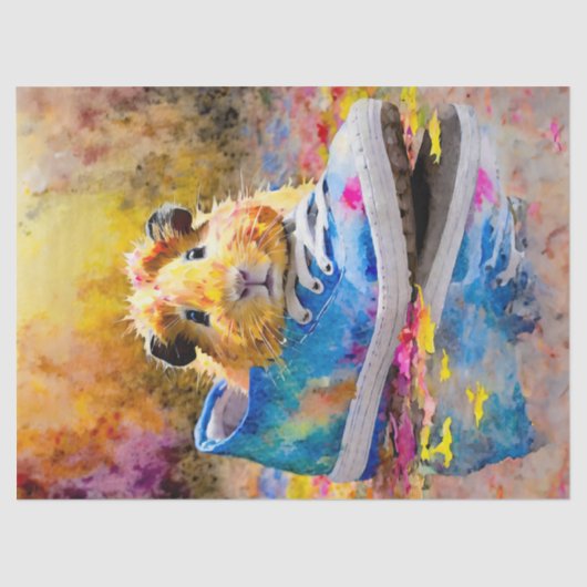 Sneaky Vriend, Kleurrijk Cavia Tissuepapier (Voorkant)