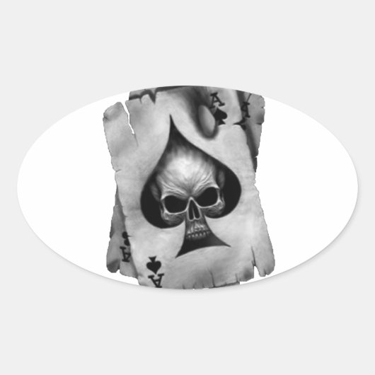 Snede Schaal Ovale Sticker (Voorkant)