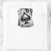 Snede Schaal Rechthoekige Sticker (Tas)