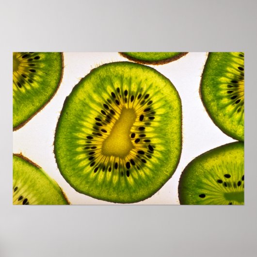 Snede van kiwi-vruchten poster (Voorkant)