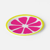 Snede van roze vruchten papieren bordje (Gekanteld)