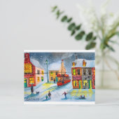 SNEE SCENE TRAM STREET SCENE Gordon Bruce Briefkaart (Staand voorkant)