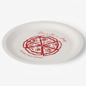 Snee Snee Baby Pizza Ciao Baby Shower Papieren Bordje (Gekanteld)