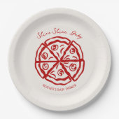 Snee Snee Baby Pizza Ciao Baby Shower Papieren Bordje (Voorkant)