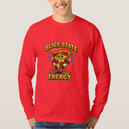 Snee Staat Energie Retro Pizza Liefhebber Grappig  T-shirt