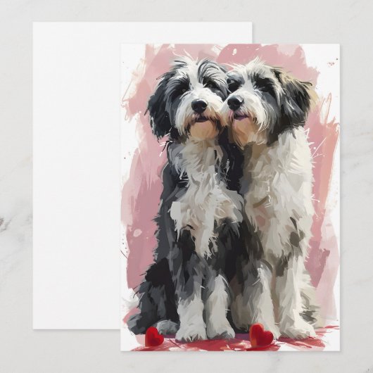 Sneebekollie Valentijnsdag Feestdagenkaart (Voorkant / Achterkant)