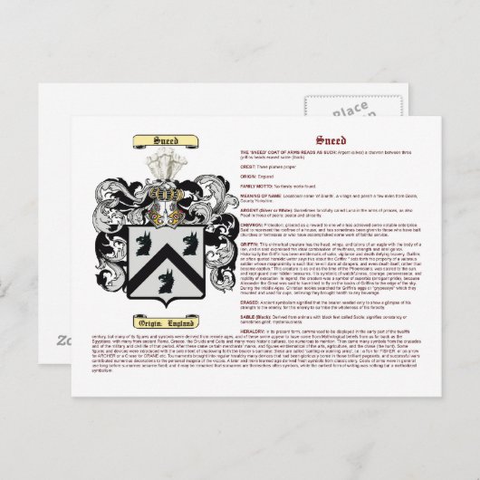 Sneed (betekenis) briefkaart (Voorkant / Achterkant)