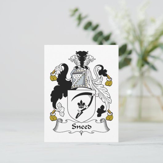 Sneed Family Crest Briefkaart (Staand voorkant)