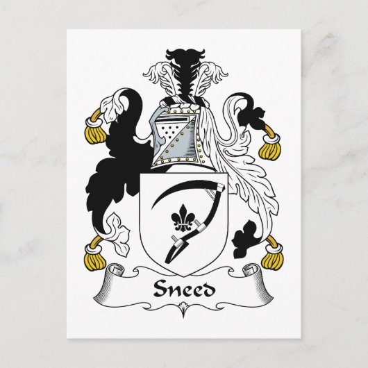 Sneed Family Crest Briefkaart (Voorkant)