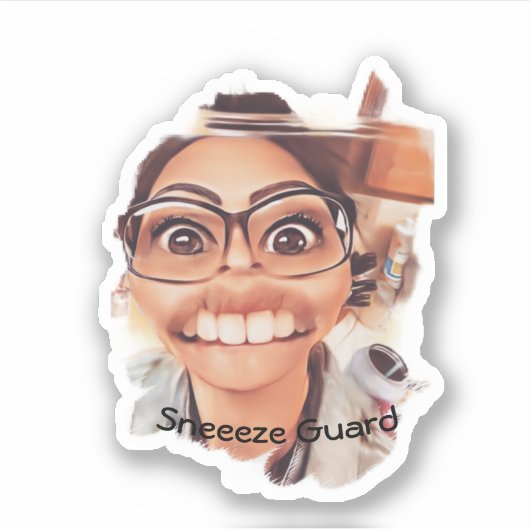 Sneeeze Guard Sticker (Voorkant)