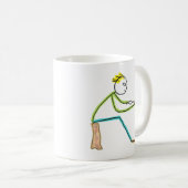 Sneejachtige Stickman Koffiemok (Voorkant rechts)